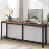 Kumasinova 70.86" Console Table,Modern Entryway Table with Storage Shelf & Metal Legs,Sofa Table for Living Room,Entryway,Hallway,Brown - 4 of 4