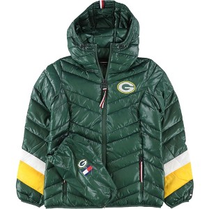 Tommy Hilfiger Womens Green Bay Packers Puffer Jacket - 1 of 2