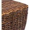 BIRDROCK HOME Rattan Peel Storage Cube with Removable Lid, 16.5" Square, Woven Organizer for Shoes, Books, Home Decor, and Office - Natural Brown - 3 of 4