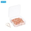 Unique Bargains Drop-Shaped Metal Prevent Tearing Pages Home Office Paper Clip 50 Pcs - 3 of 4