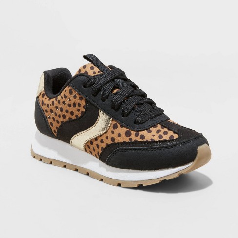 Girls' Ellison Leopard Print Sneakers - Cat & Jack™ Brown 1 :