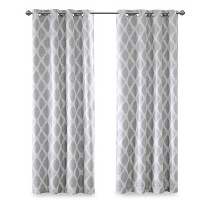 Gracie Mills Zinnia Contemporary Ikat Printed Blackout Curtain Panel - 1 of 4