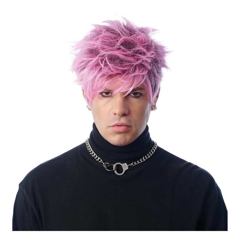 Costume Culture by Franco LLC Rap Rocker Adult Pink Costume Wig, 1 of 2