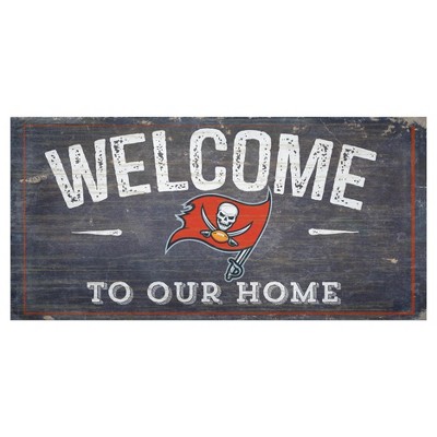 NFL Tampa Bay Buccaneers Fan Creations 6"x12" Welcome Distressed Sign