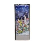 Christmas 5.75" Christmas Village Candle Snowy Hand Painted Flatyz Candles  -  Flame Candles