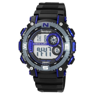 armitron men's watch blue face