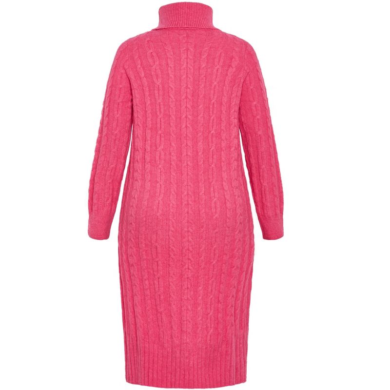 Women's Plus Size Kenzi Dress - vibrant pink | CITY CHIC, 5 of 7