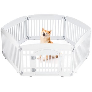 Lyngins Pet Playpen Safe & Secure, Indoor/Outdoor Dog Kennel for Small/Medium Dogs, Adjustable & Portable Dog Crate, Indoor/Outdoor Pet Fence - 1 of 4