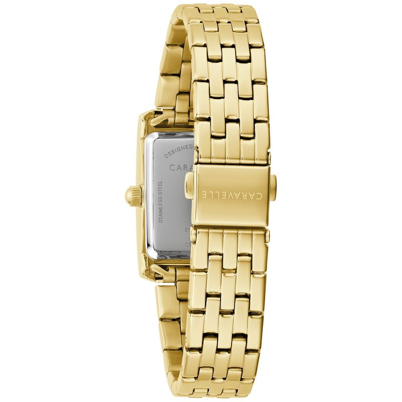 Caravelle designed by Bulova Ladies' Classic Crystal 3-Hand Quartz Watch, Rectangle Case, 3 of 5