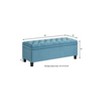 NicBex Storage Bench Upholstered Tufted Button with Spindle Wooden Legs for Bedroom and Entryway - 3 of 4