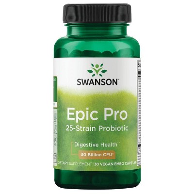 Swanson Epic Pro 25-Strain Probiotic 30 Billion Cfu 30 Vg Embo Ap.