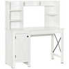 Vynxaria White Computer Desk Writing Desks with Cabinet Home Office Storage for Study Home Office - 3 of 4