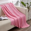 Cotton Cable Knit Twin Blanket, Super Soft Warm Knitted Blanket, 60x80 Inches, Gray - NTBAY - 4 of 4