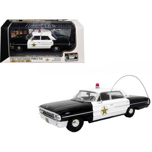 1964 Ford Galaxie 500 Police Car "Mount Airy Mayberry Sheriff" Black and White 1/43 Diecast Model by Iconic Replicas - 1 of 4