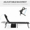 74'' Padded Folding Chaise Lounge Chair, Outdoor 6-Level Reclining Camping Tanning Chair with Headrest - 4 of 4