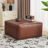 Christopher Knight Home Yzabella Modern Indoor Faux Leather Versatile Ottoman - 2 of 4