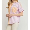 Women's Striped Color Block Top - entro - 3 of 4