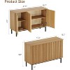 GAOMON Sideboard Buffet Cabinet with Fluted Doors, Wooden Storage Cabinet with Adjustable Shelf,Natural Oak - 2 of 4