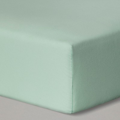 mint green crib sheet