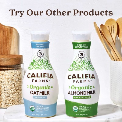 Califia Farms Organic Unsweetened Almond Milk - 48 Fl Oz : Target