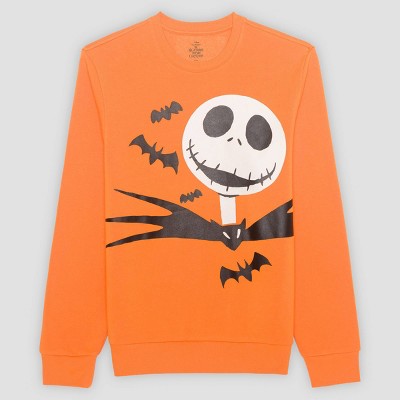 Adult The Nightmare Before Christmas Jack Skellington Fleece Sweatshirt - Orange