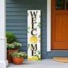 HomeRoots 36" White Yellow And Green Solid Wood Welcome Lemon Porch Sign - 2 of 4