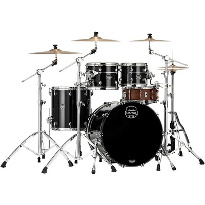 Mapex Saturn Evolution Rock Birch 4-Piece Shell Pack With 22" Bass Drum Piano Black
