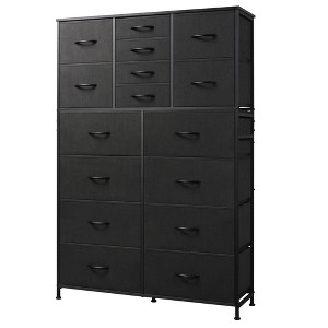 16-Drawer Tall Fabric Dresser Storage Tower with Steel Frame, Chest of Drawers Organizer Unit - 1 of 4