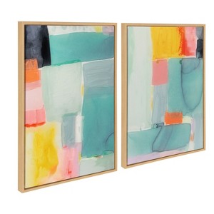 Kate and Laurel Sylvie United Colors I and II Framed Canvas Art Set by Amy Lighthall - 1 of 4