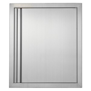 VEVOR BBQ Access Door, 18W x 21H Inch Single Outdoor Kitchen Door, Stainless Steel Flush Mount Door, Wall Vertical Door with Recessed Handle - 1 of 4