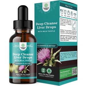 Deep Cleanse, Detox & Repair for Liver with Milk Thistle Liquid Drops, Liver Detox for Immunity & Daily Cleanse, Nature's Craft, 60mL - 1 of 4