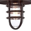 John Timberland Marlowe Industrial Rustic Wall Light Sconce Bronze Hardwire 9 1/2" Fixture Hooded Cage Clear Glass for Bedroom Reading Living Room - 3 of 4