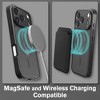 Vena For Apple iPhone 17 Pro Max Case Magsafe, Magnetic Shockproof Translucent Back Slim Protective Phone Case, Black - 3 of 4
