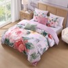 Bebejan Cool Pink Roses 100% Cotton 5-Piece Reversible Comforter Set - 3 of 4