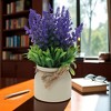 Unique Bargains Artificial Plants Lavender Plant in Pot Plastic 3.07"x3.07"x7.48" 1 Pc - 2 of 4