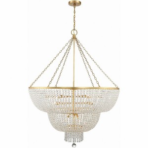 Crystorama Lighting Rylee 15 - Light Chandelier in  Antique Gold - 1 of 4