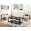 Waco End Table Espresso - Steve Silver Co.: Ash Veneer, Iron Frame, Glass Insert, Shelf - 3 of 3