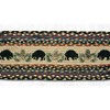 Earth Rugs Farmhouse Oval Stair Tread – Black Bears Woodland Design 27"x8.25" - 2 of 3