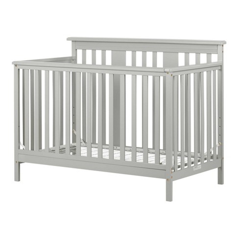 Cotton Candy Baby Crib 4 Heights With Toddler Rail Soft Gray