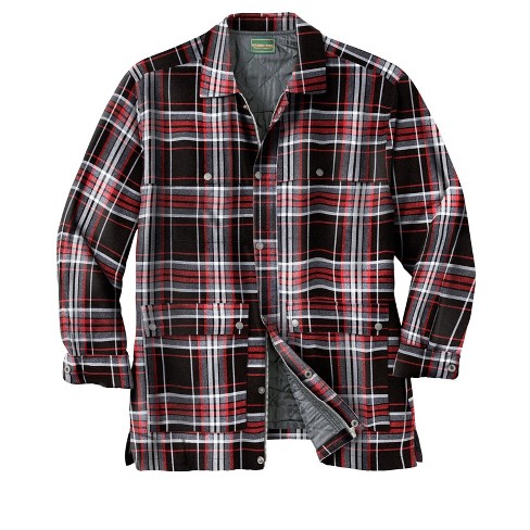 Boulder Creek By Kingsize Men's Big & Tall Flannel Full Zip Snap ...