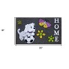 HomeRoots 18" X 30" White Coir Dog Home Outdoor Door Mat - 3 of 4