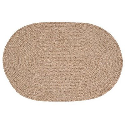 Colonial Mills Barefoot Chenille Bath Rug Braided Rug, Sand 2'3"x3'10", Oval Shape