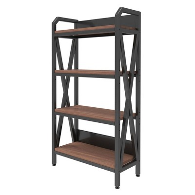 Chic Crate 55'' 4-Level Metal & Wood Bakers Rack – Kitchen/Garage/Pantry/Bathroom/Closet Storage Organizer