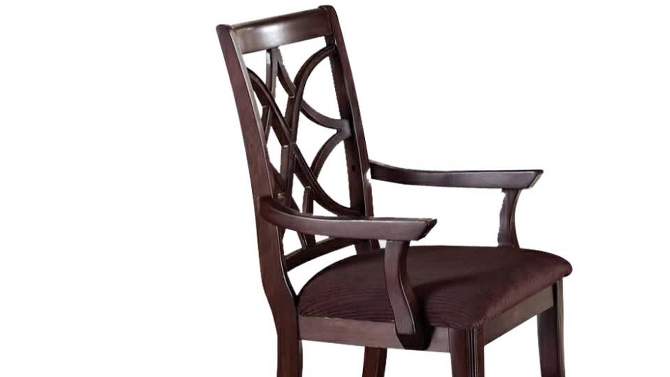 Set of 2 Keenan Arm Dining Chair Dark Walnut - Acme Furniture, 2 of 5, play video