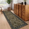 Washable Rugs for Living Room Non Slip Botanical Floral Bedroom Carpet Non-Shedding Low Pile Floor Cover Ultra-Soft Indoor Carpet for Kitchen - 3 of 4