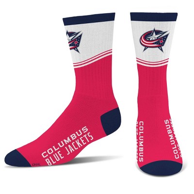 NHL Columbus Blue Jackets Divide Secondary Large Crew Socks