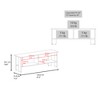 47" Wenge TV Stand with Two Shelves, TV Console Table with Compact Design, and Easy Assembly for Living Room and Bedroom - 3 of 4