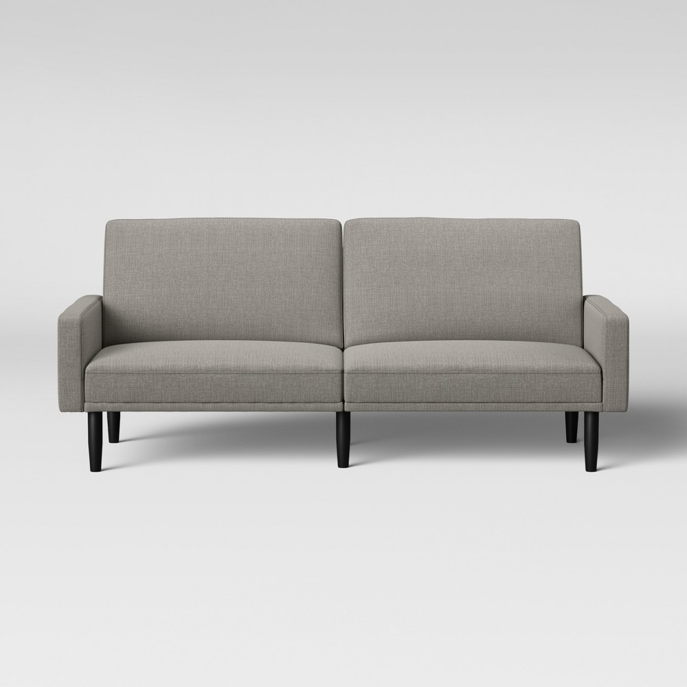 Futon Sofa With Arms Light Gray - Room Essentials™