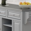 Glenwillow Home Kitchen Cart with Locking Casters - 2 of 4
