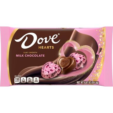 Dove Promises Valentine's Day Hearts Milk Chocolate Valentine Candy Heart - 8.87oz